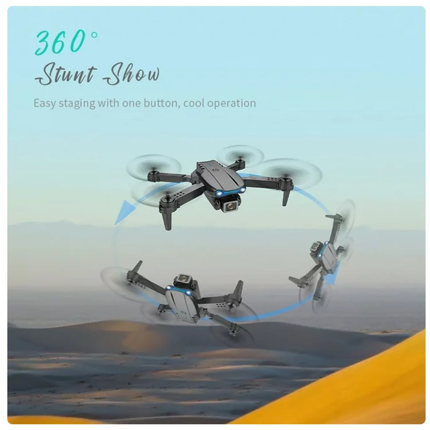 DRON E88 PRO ™- DRON SMART WIFI CAMARA DUAL HD PLEGABLE CONTROL REMOTO